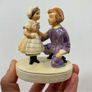Vintage Figurine Sebastian Miniatures Little Sister Big Brother Gift Love Family